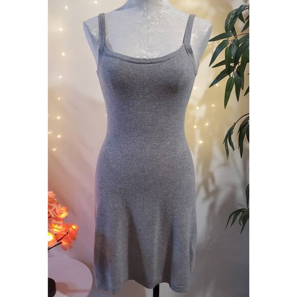 1815 Pringle of Scotland Wool Knit Spaghetti Strap Bodycon Dress Women's S Gray - Picture 1 of 11